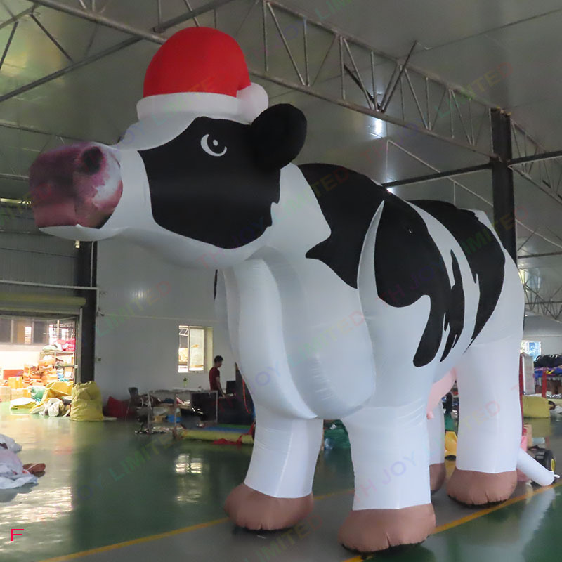 6m long Custom giant inflatable real animal farm animals cartoon advertising inflatables cow