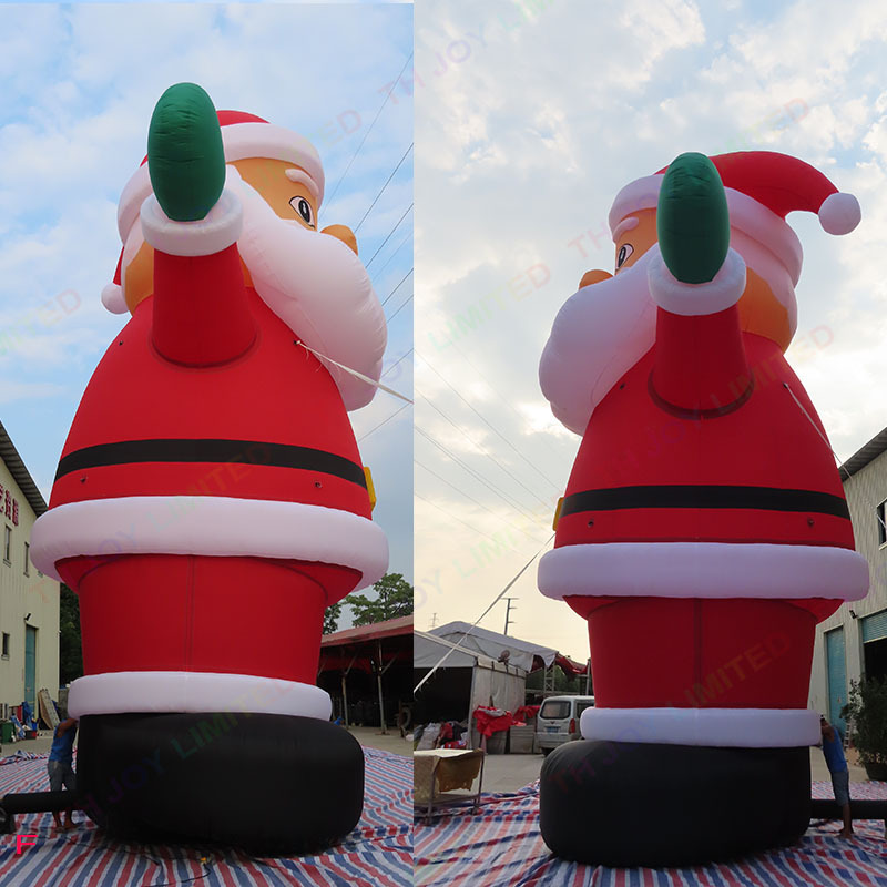 Free Air Shipping 10m 33ft Tall Outdoor Giant Inflatable Santa Claus for Christmas Decoration