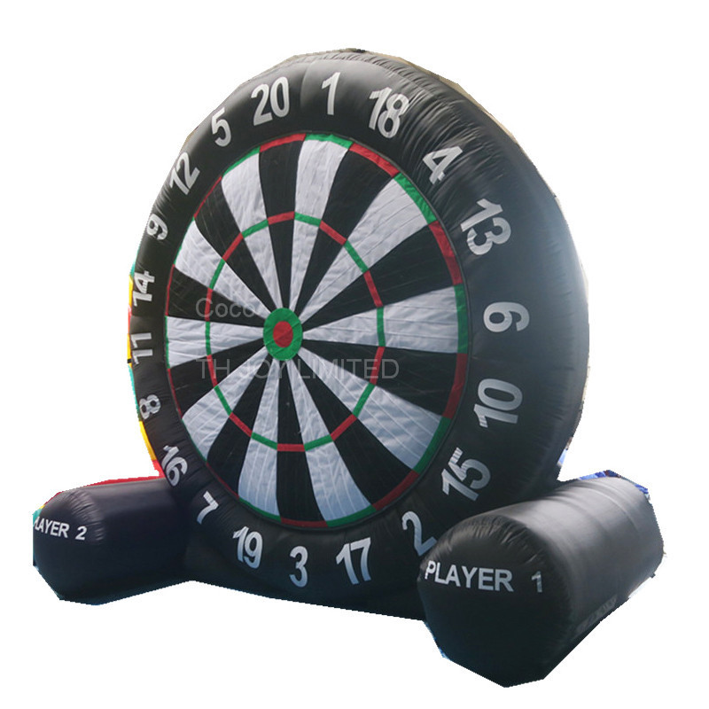 4m/13ft high inflatable dart, big inflatable soccer dart board game, cheap inflatable foot dart game with 5 balls and air blower