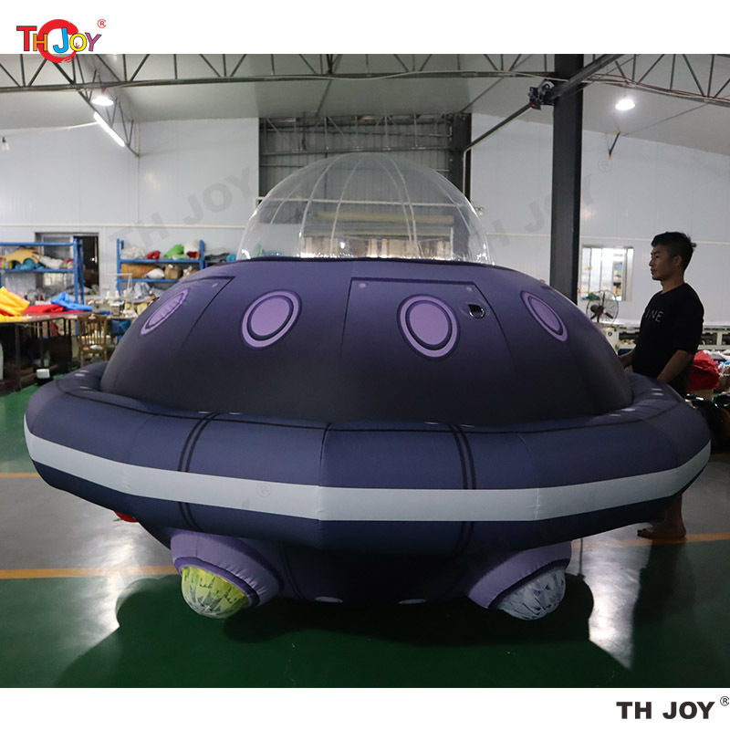 3m 10ft tall  Inflatable UFO Models Advertising Inflatable Spaceship With Lights For Decoration