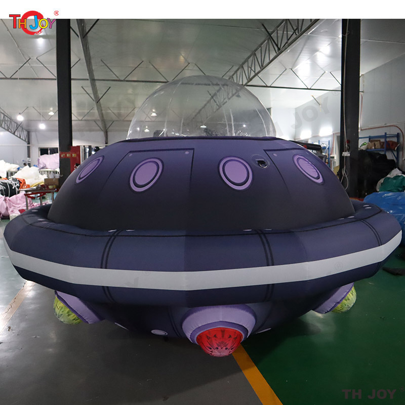 3m 10ft tall  Inflatable UFO Models Advertising Inflatable Spaceship With Lights For Decoration