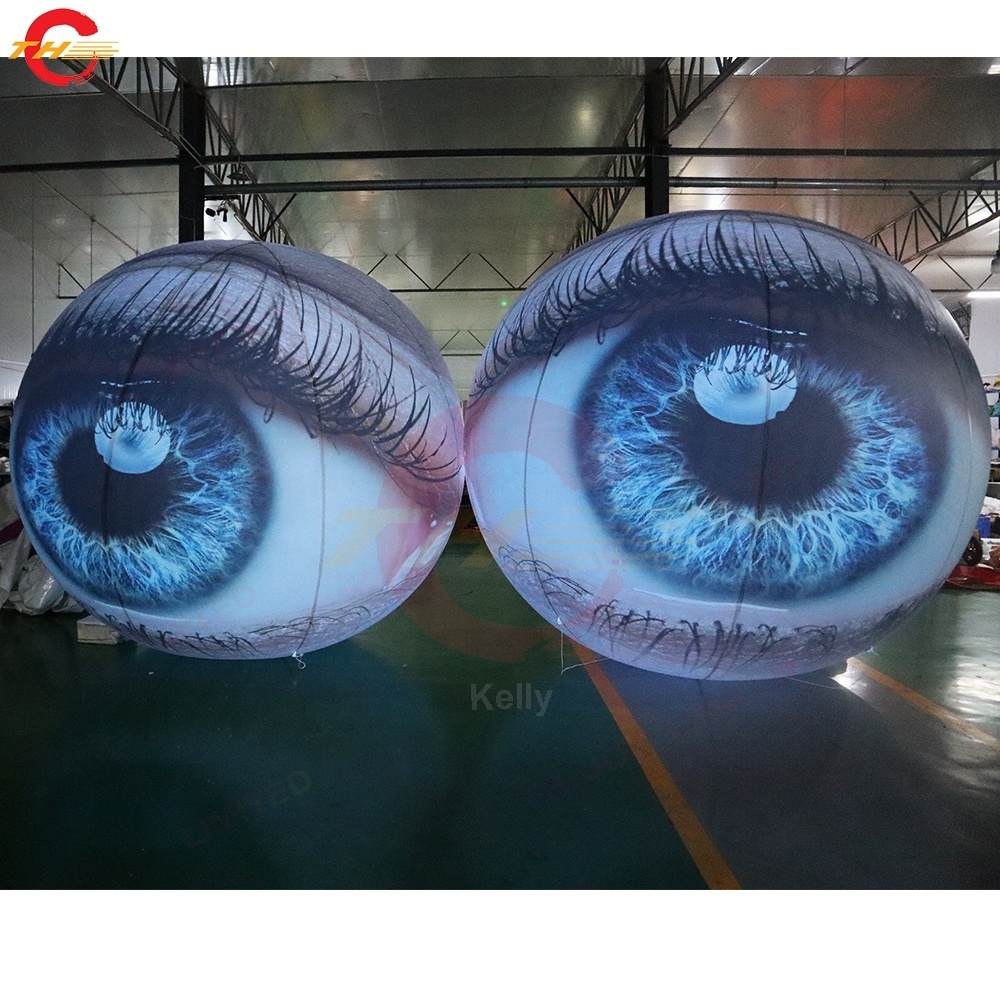 Free Air Shipping 1m/1.5m/2m Inflatable Eyeball / Giant Eyeball Halloween Decoration Inflatable Balloon for Sale