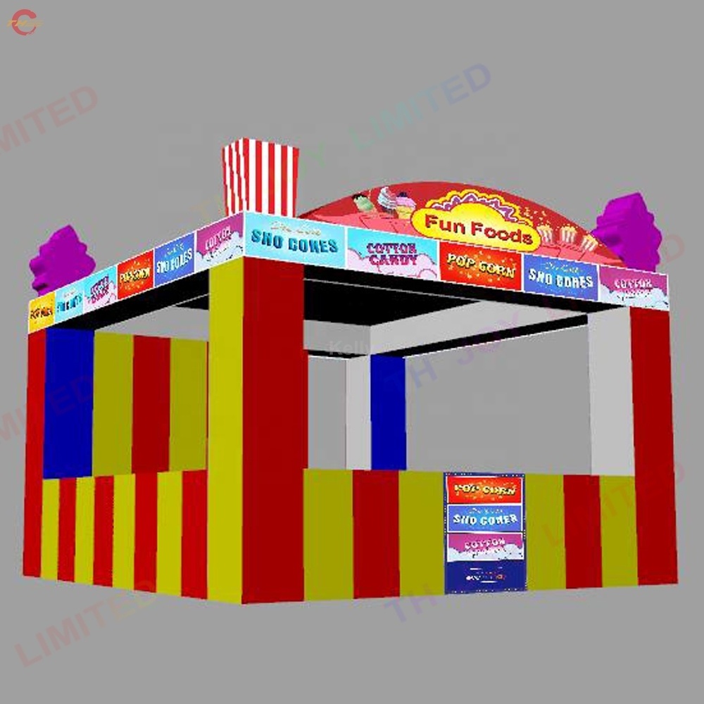 free door shipping inflatable concession booth bouncy snack booth carnival treat shop tents for sale