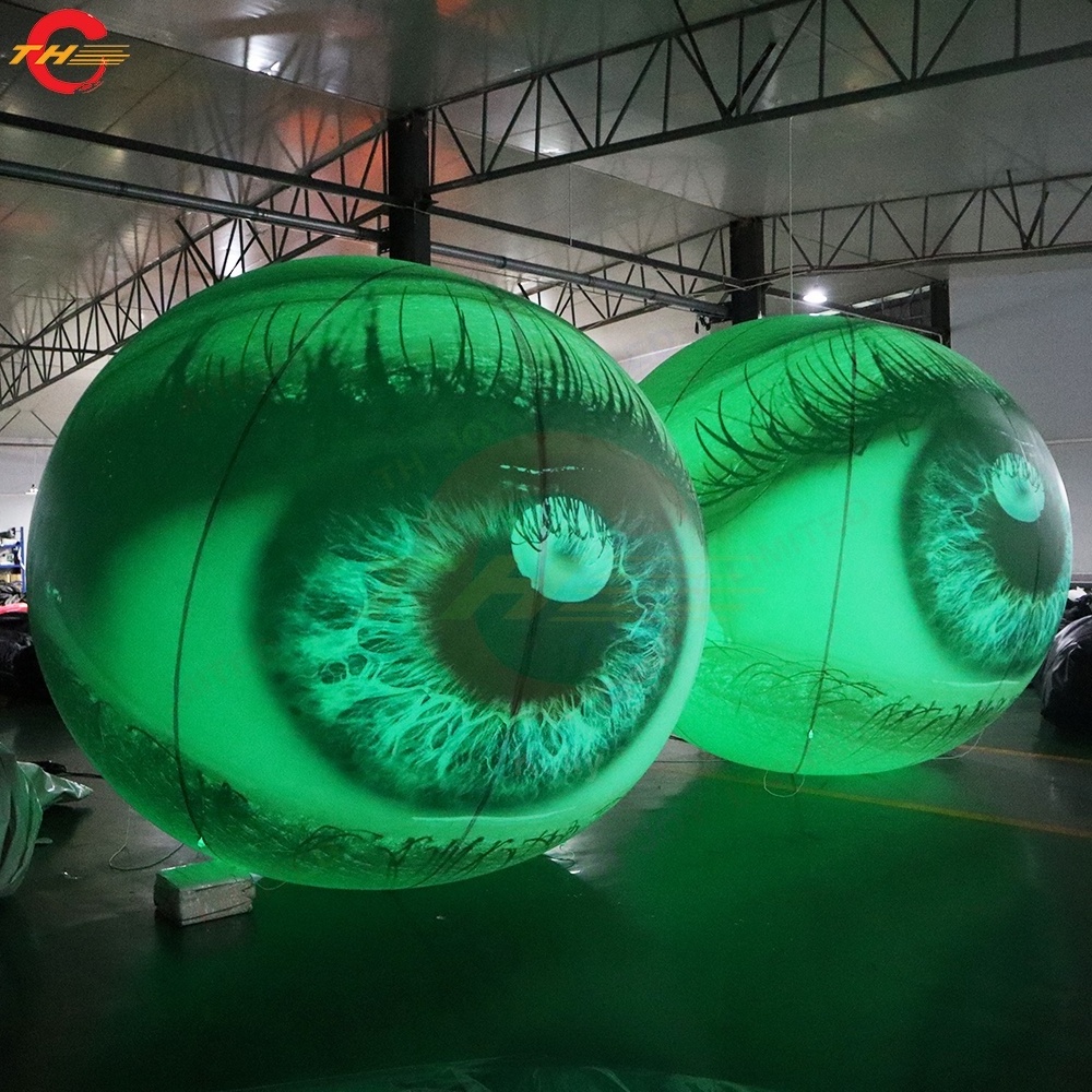 Free Air Shipping 1m/1.5m/2m Inflatable Eyeball / Giant Eyeball Halloween Decoration Inflatable Balloon for Sale