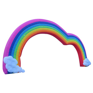 Free Air Shipping 8m wide inflatable rainbow arch ,inflatable birthday arch ,inflatable wedding arch