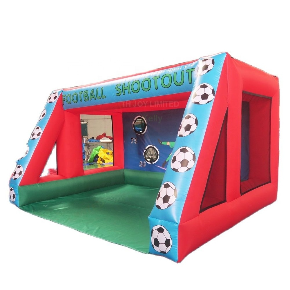 Free Shipping 4x3m Inflatable Football Tossing Goal Carnival Sport Game Toys for Sale