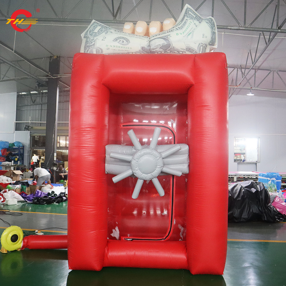 Outdoor Advertising Inflatable Cash Cube Money Machine Inflatable Money Gab Booth Money Booth Catching Machine for Promotion