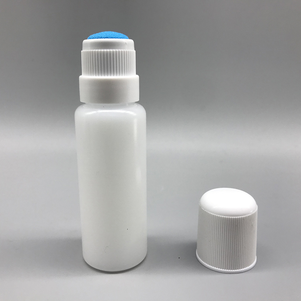 Professional Empty HDPE LDPE plastic 30ml 50ml balsam glue stick sponge applicatoraging bottle with lids