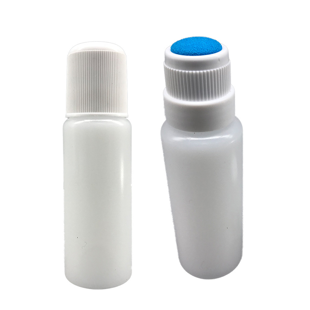 Professional Empty HDPE LDPE plastic 30ml 50ml balsam glue stick sponge applicatoraging bottle with lids