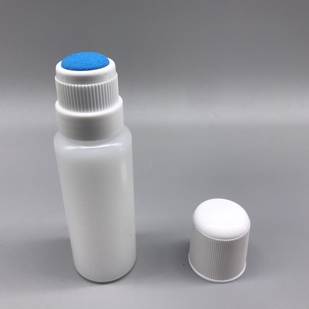 Professional Empty HDPE LDPE plastic 30ml 50ml balsam glue stick sponge applicatoraging bottle with lids