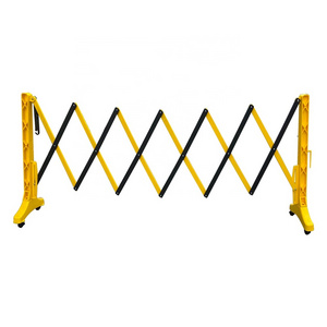 Plastic road traffic safety expandable barricade mobile foldable barrier scissor gate with locking straps