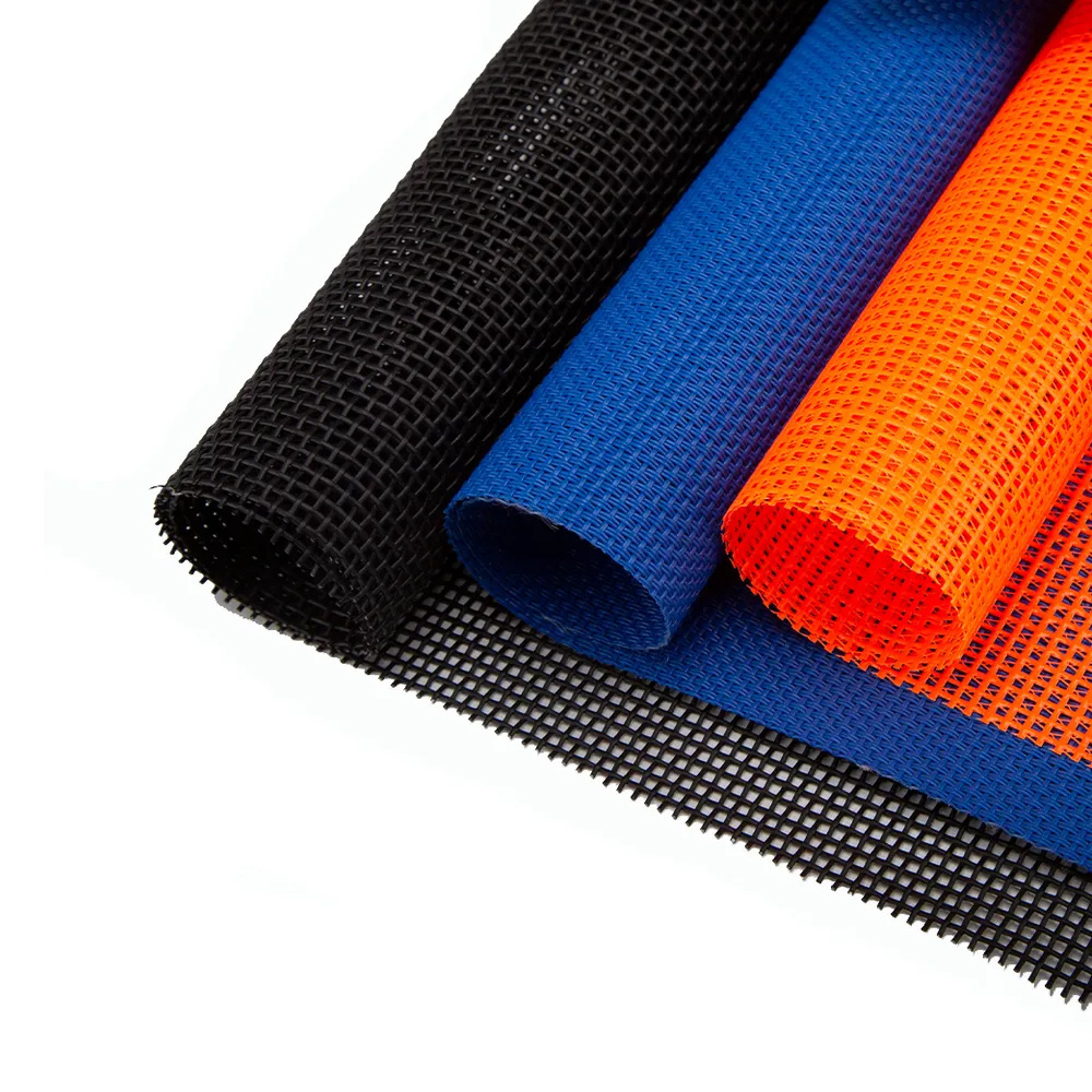 Custom Size Durable Popular Waterproof Wind Proof Polyester Pvc Coated Mesh Fabric