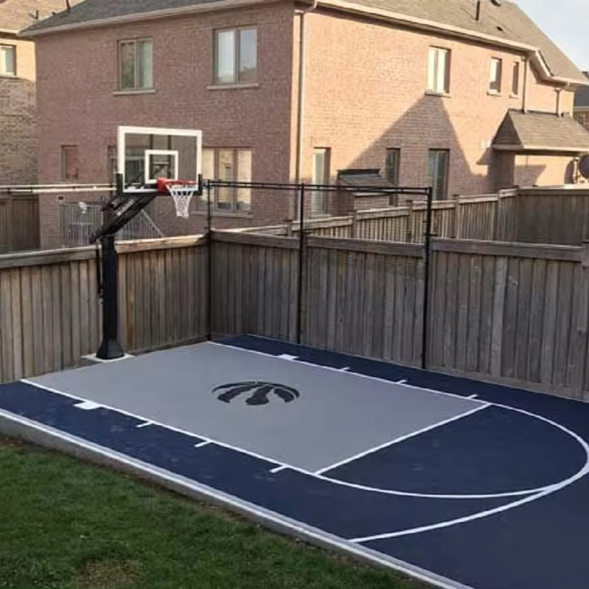 various colors 20x20 feet backyard basketball court surfaces with Jordan logo on it from China cleaning artifical