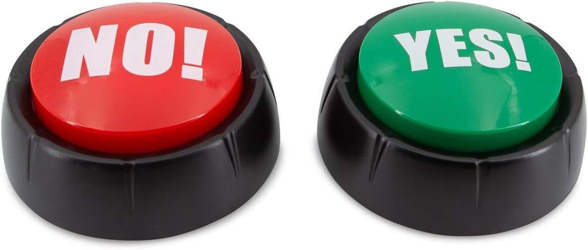 Buzzer Buttons Talking Yes & No Buzzer Buttons - Pack of 2 - Easy Button