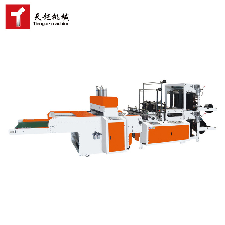 TIANYUE fully automatic new high speed shopping t shirt plastic bag making machine manufacturer price