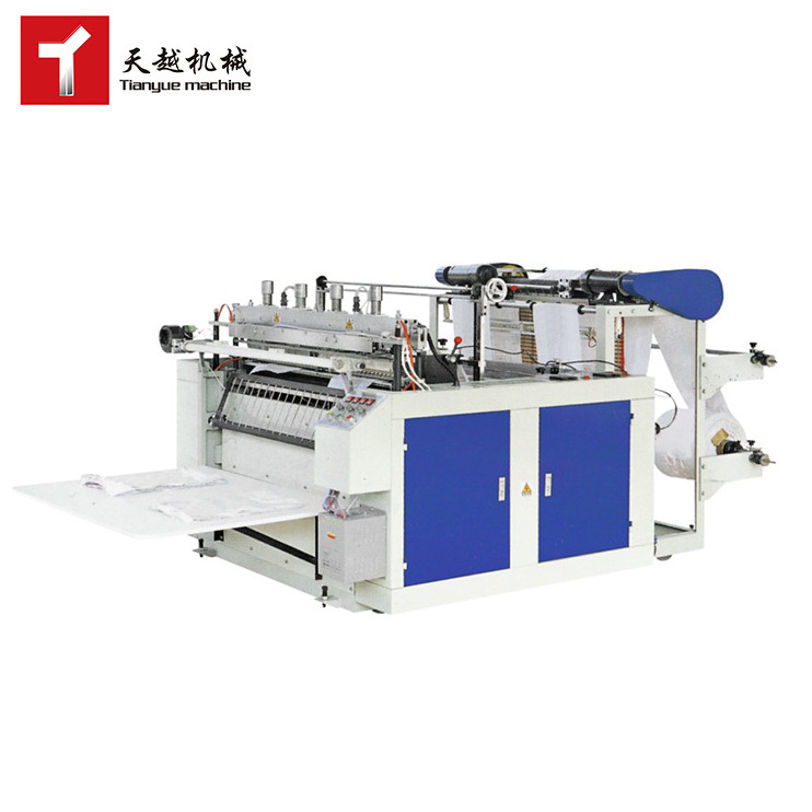 TIANYUE fully automatic new high speed shopping t shirt plastic bag making machine manufacturer price