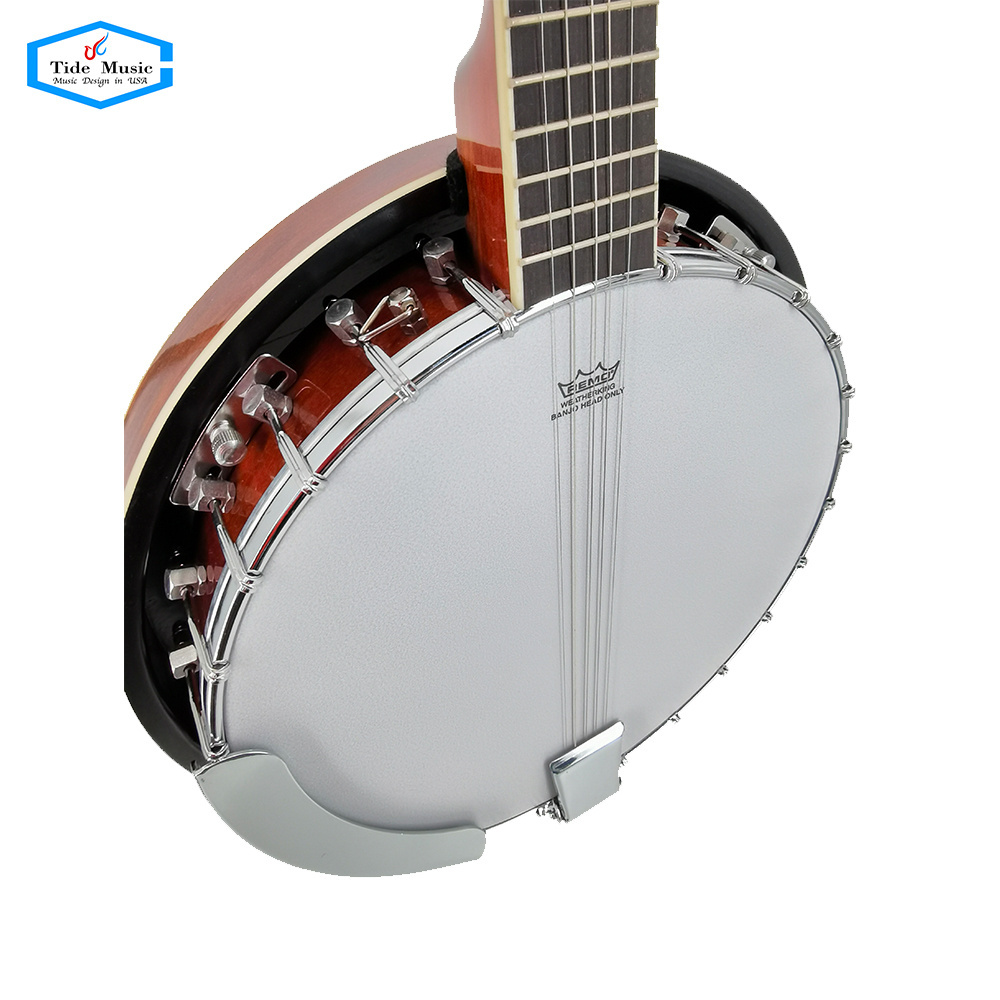 Chinese high quality Tide Music  OEM servise plywood  5 Strings musical instruments banjo for sale (TBJ-35)