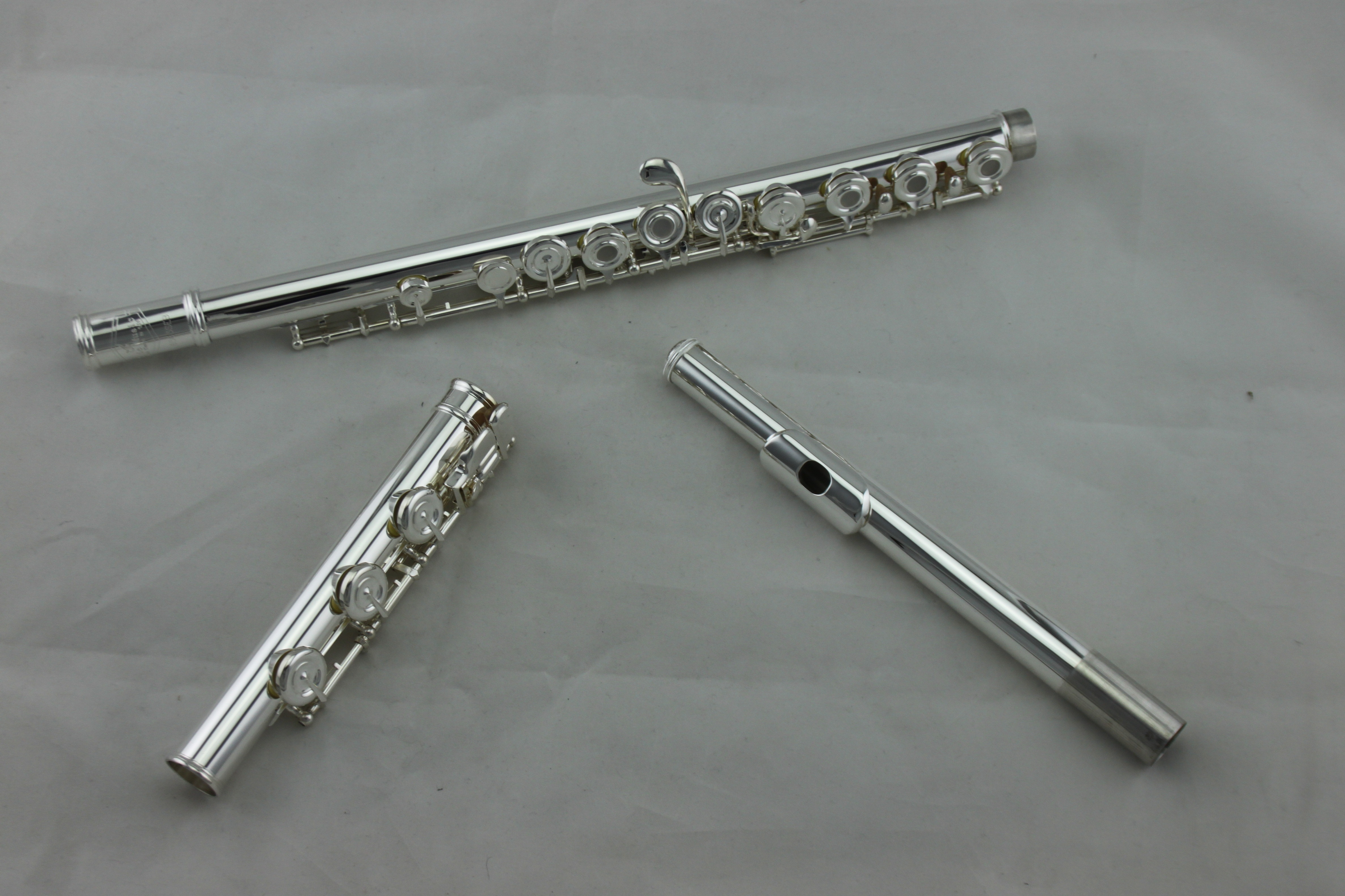 Professional grade 17 open hole Imported sterling silver body  flute