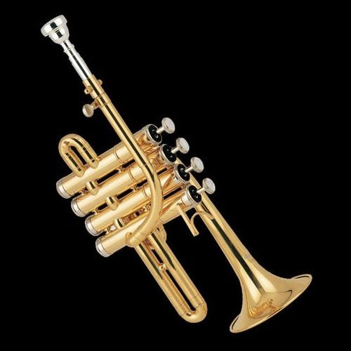 Popular Grade Cupronickel with nickel plated piston Gold lacquer Piccolo Trumpet Wholesale Professional Musical Instrument OEM