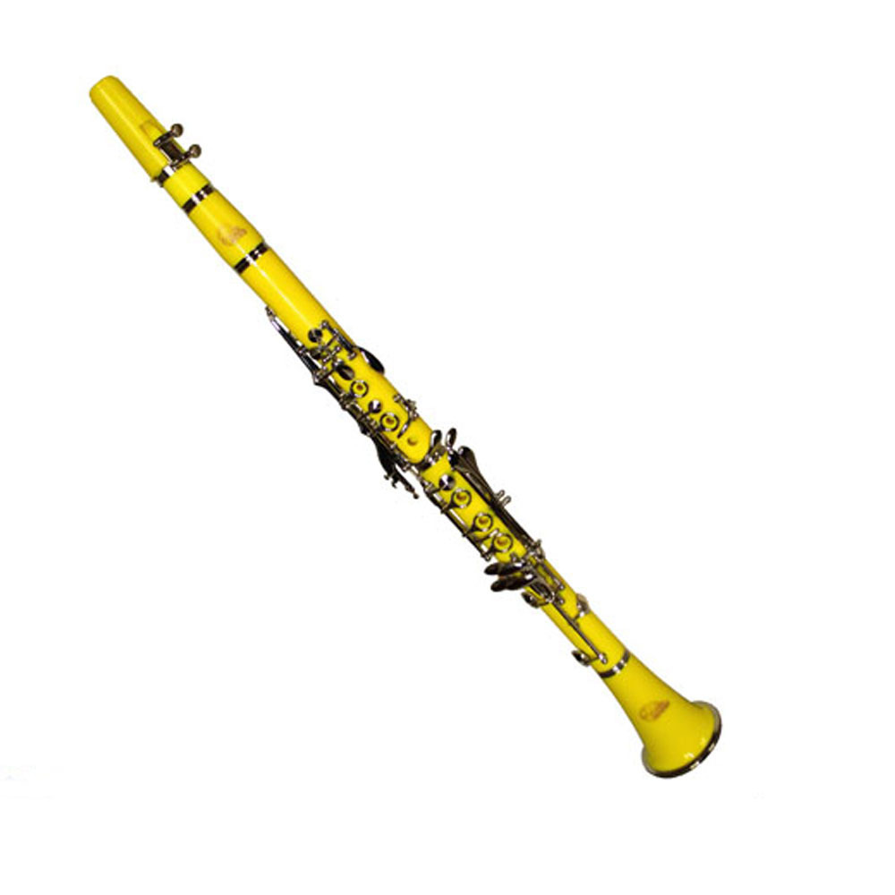 High grade ABS plastic body yellow color Bb key 17 key clarinet