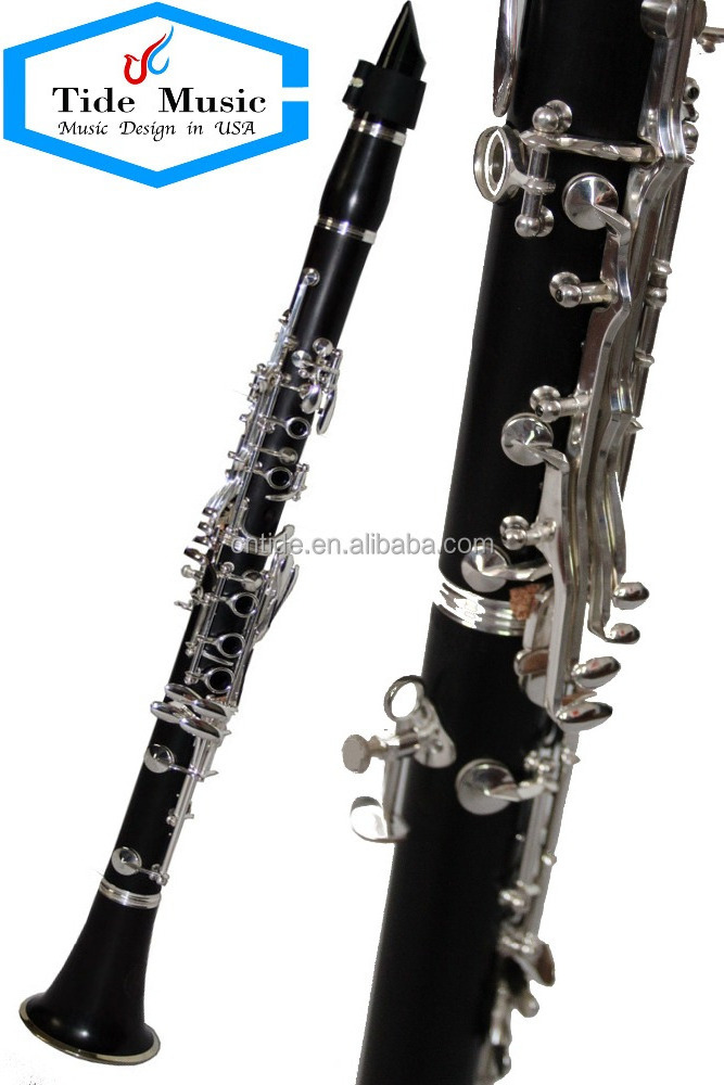 Clarinet Professional High Grade Ebony Wood BB 17 Tide Music CL7228S Copper-nickel