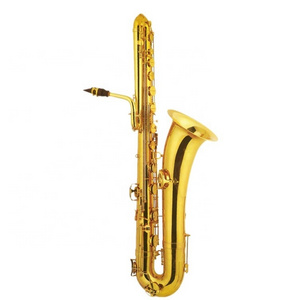 High Grade Professional Gold Lacquer Tone Bb Bass Saxophone