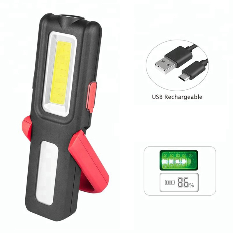 working lights Wholesale Outdoor Light Mini Portable Magnetic COB USB Rechargeable LED Work Light