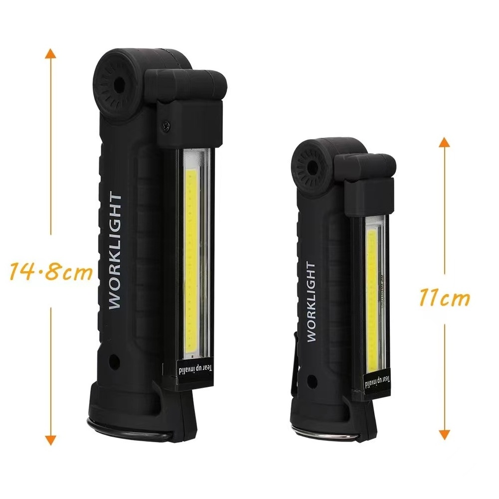 360 Degree Rotate 5 Modes Rechargeable LED Flashlight Magnetic Base Clip Car Repair COB Inspection Work Light