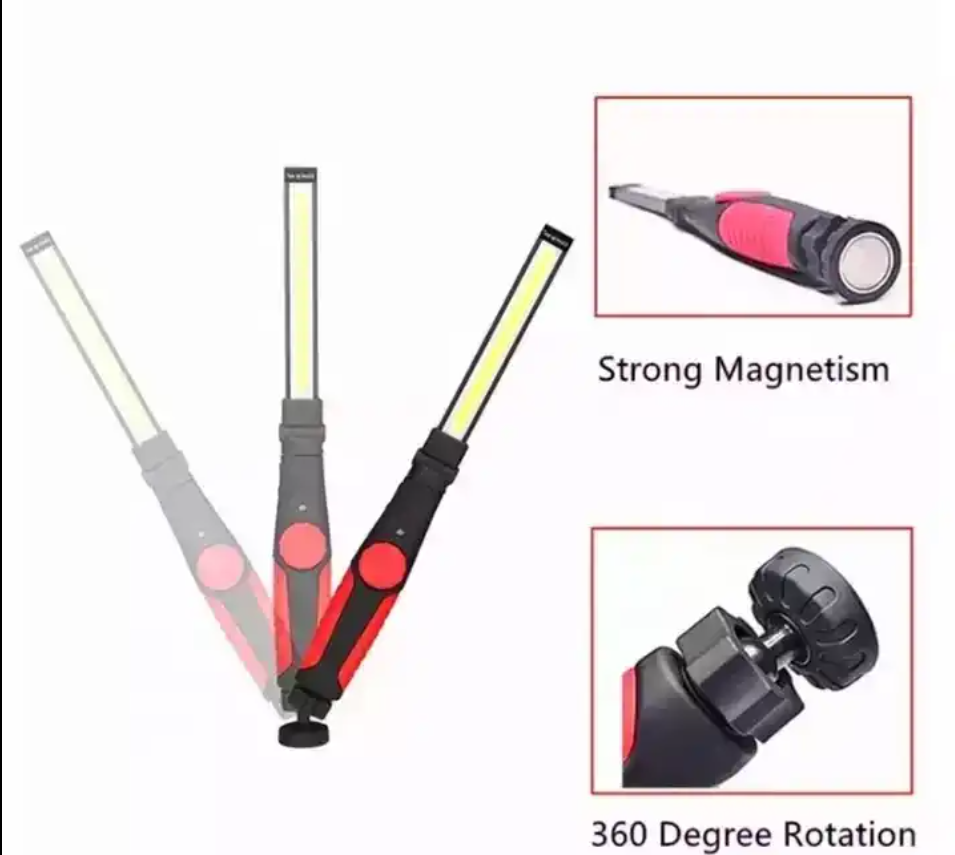 Foldable COB LED work light USB rechargeable magnet inspection light Mechanic Flashlight Folding Hook Repair Light