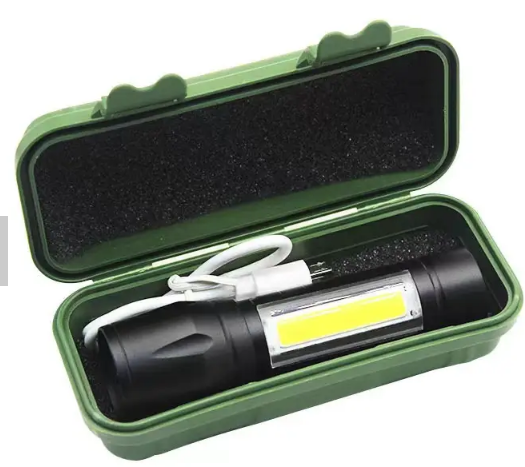 Professional High Lumen Zoomable Led Flashlight Sets WIth Dry Battery