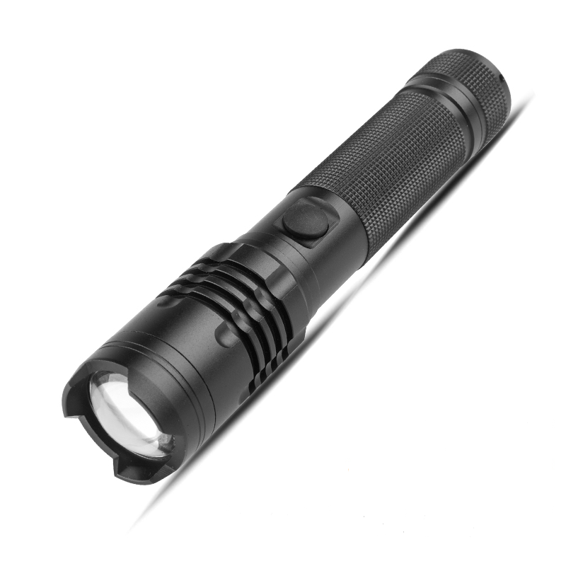 new zooming flashlight 18650 type-c usb Rechargeable Battery Flashlights & Torches,High Lumen Powerful LED Tactical Flashlight