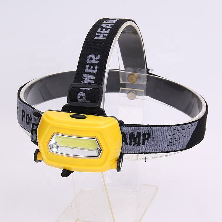 Rechargeable headlamp COB LED headlight 60 degree swivel rotation 120LM headlamp flashlight 3 light mode for running and camping