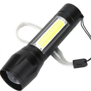 Hot selling Rechargeable flashlight portable zooming flashlight with a box for camping and car maintenance