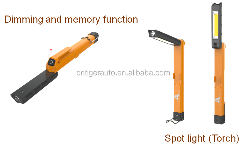 360 degree rotation COB inspection lamp LED light super bright  torch flashlight magnetic portable work LED flashlight