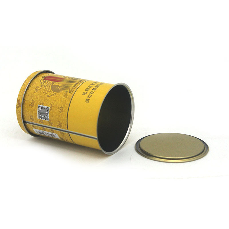 Round Metal Cans Blended Cigarette Box Tobacco Tin