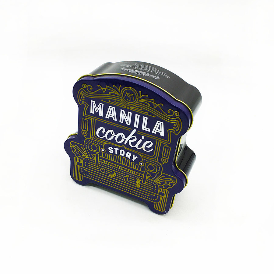 Wholesale Fancy Metal Gift Tin for Cookie Special Shape Empty Metal Cookie Box