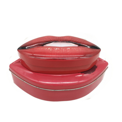 Wholesale Lip Shape Metal Gift Tin for Cosmetic Packaging Empty Lip Balm Metal Box