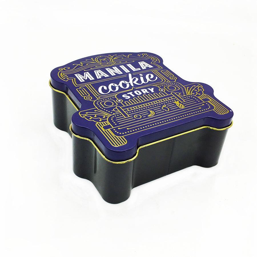 Wholesale Fancy Metal Gift Tin for Cookie Special Shape Empty Metal Cookie Box