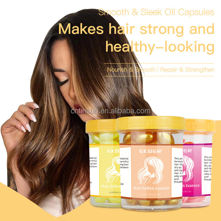 Natural Capsule Soft Gel Hair Care Growth Oil Serum Vitamin Supplement Hair Treatment Hair Capsules