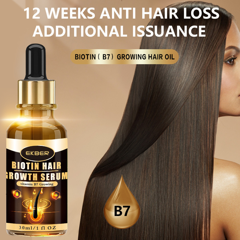 100% Natural Organic Effective Anti Loss Hair Treatment Regrowth Oil for Men and Women Biotin Hair Growth Serum