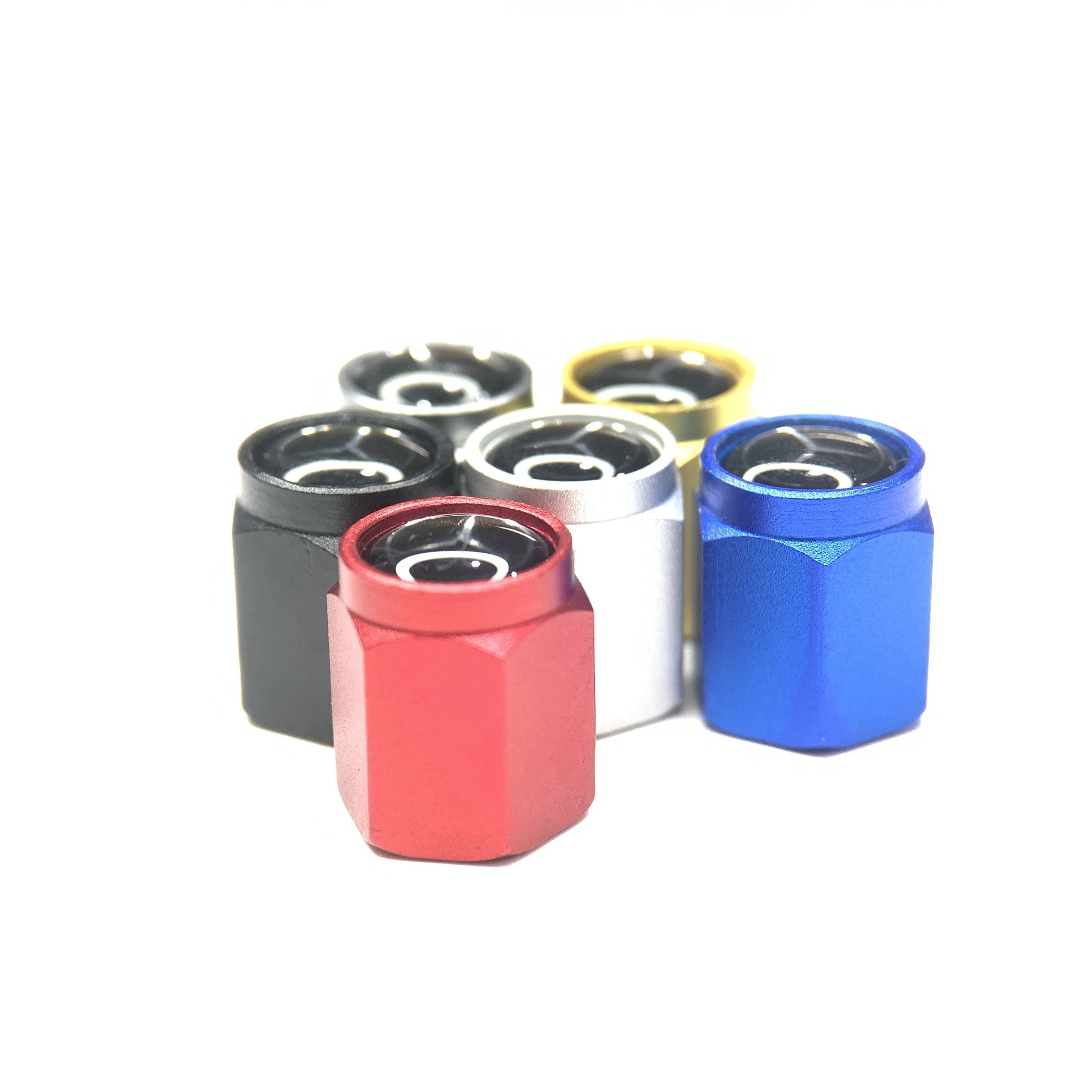 Car Tire valve caps aluminum Haxagon air dust cover Tyre screw cap Universal Schrader valve cap with OEM logo