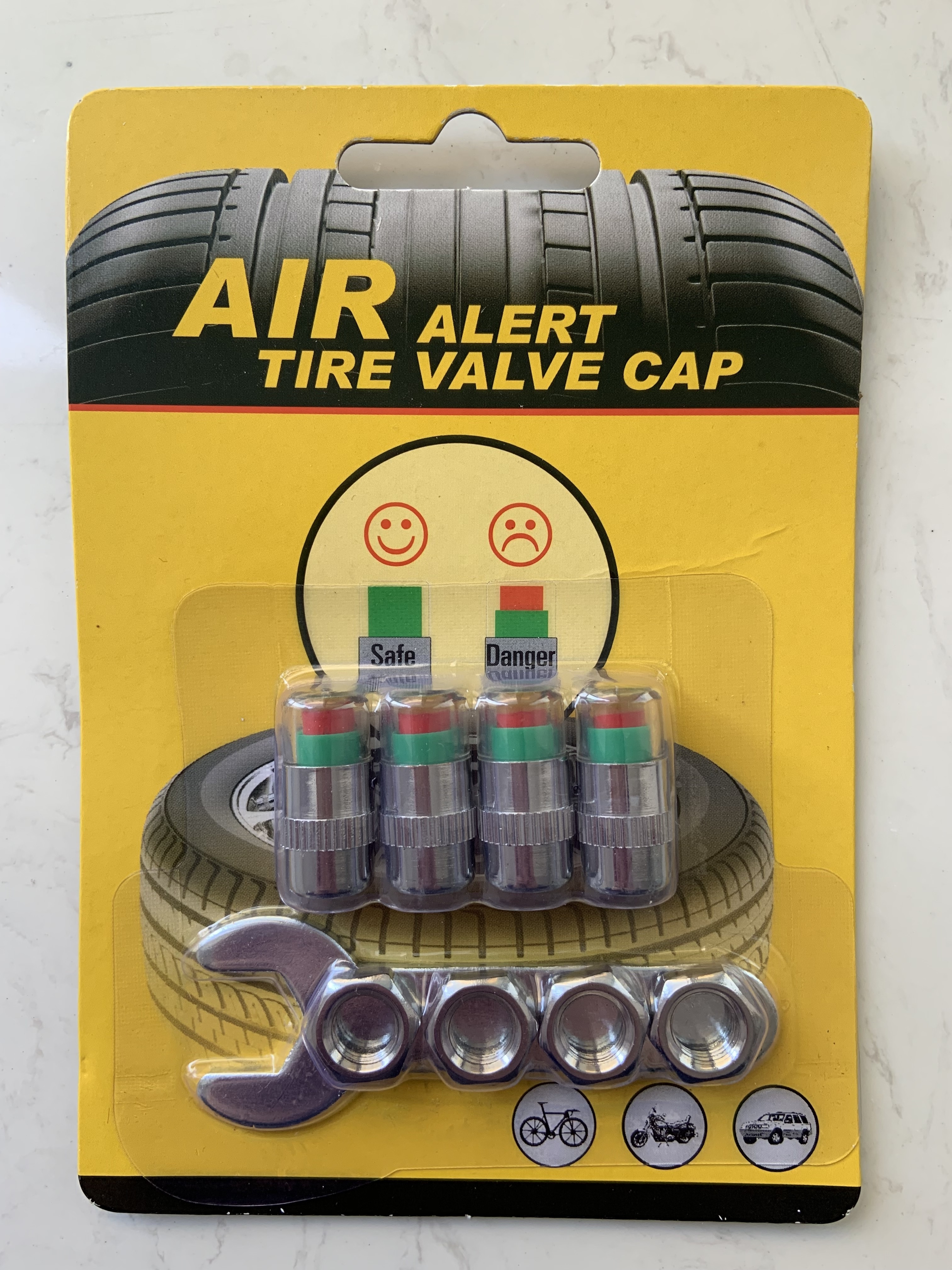 Tire Pressure Monitor Indicator Air Alert Tire Valve Cap