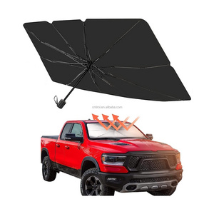 TIROL Car Windshield Sun Shade Umbrella with 360 angle Rotation Bendable Handle Foldable Automotive Front Windshield Car Shade