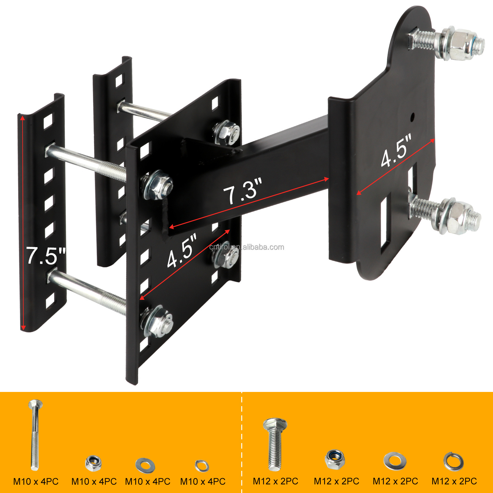 TIROL Spare Tire Carrier Hitch Mount Compatible with 4 & 5 & 6 Lugs Wheels on 4