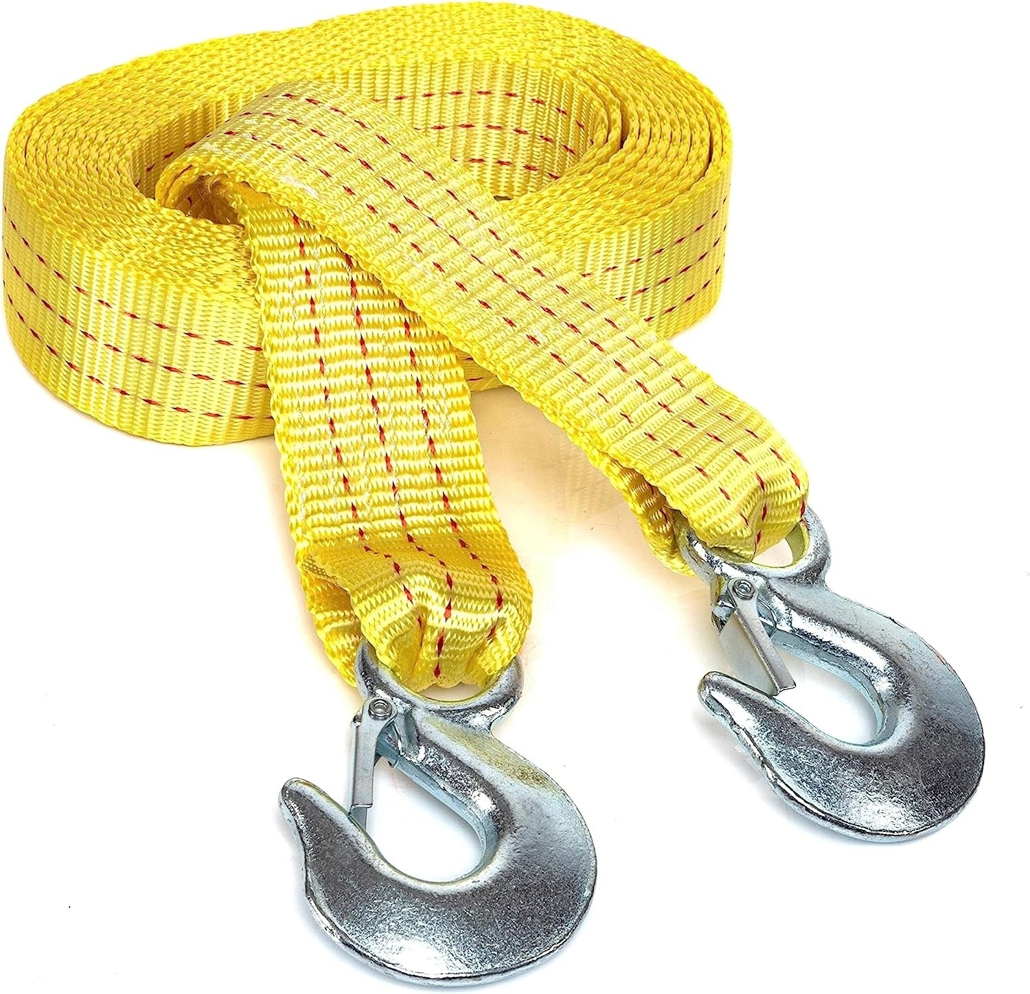 TIROL Tow Accessories 3000KGS Yellow Woven Polyester Webbing HD Truck Recovery Nylon Heavy-duty Custom Tow Rope Hook Strap