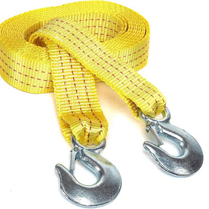 TIROL Tow Accessories 3000KGS Yellow Woven Polyester Webbing HD Truck Recovery Nylon Heavy-duty Custom Tow Rope Hook Strap