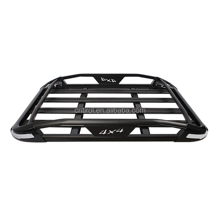 TIROL Hot Selling High Quality Universal Car Hard Top Luggage Roof Rack Luggage Cargo Carrier Aluminium Roof Basket with Light