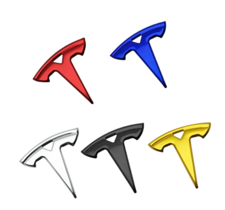 Tirol Diamond Car Logo T Steering wheel Emblem Decals ABS Stickers Compatible with Model 3 and Y