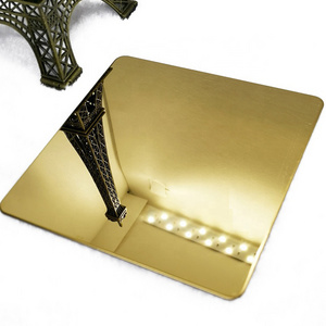 Customized size gold mirror finish 316 316l stainless steel color sheet