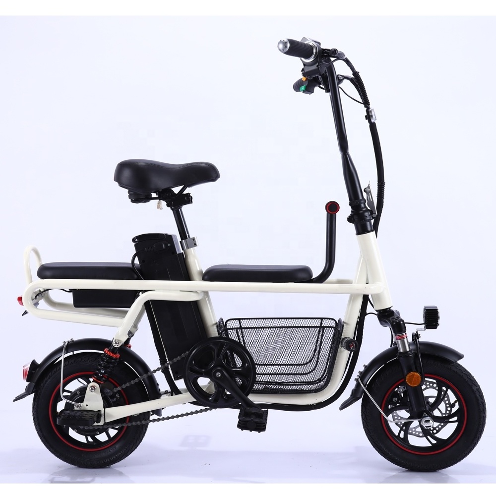 Newest Tandem Electric Bicycle with basket(FP-ES-LT19003)